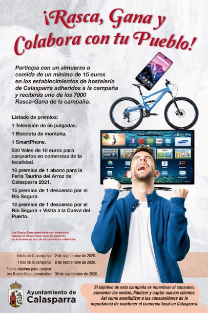 El Ayuntamiento de Calasparra lanza la campaña rasca, gana y colabora con tu pueblo - 1, Foto 1