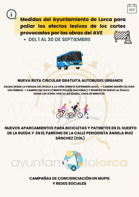 El Ayuntamiento de Lorca acondiciona el nuevo parking disuasorio de la calle Periodista Ángela Ruiz, junto al CDL, para agilizar los desplazamientos urbanos por las obras del AVE - 1, Foto 1