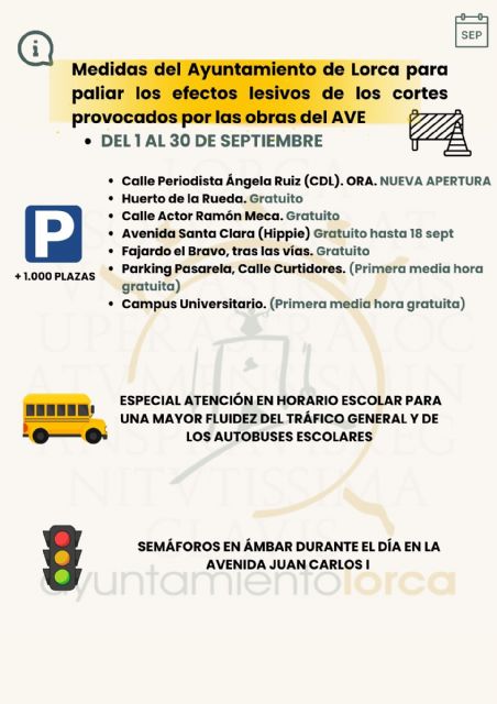 El Ayuntamiento de Lorca acondiciona el nuevo parking disuasorio de la calle Periodista Ángela Ruiz, junto al CDL, para agilizar los desplazamientos urbanos por las obras del AVE - 2, Foto 2