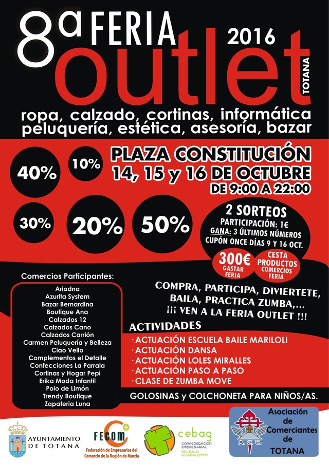 La 8ª Feria Outlet tendrá lugar del 14 al 16 de Octubre en la Plaza de la Constitución, Foto 1
