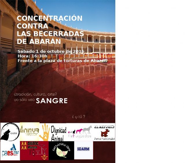 Colectivos animalistas y asociaciones convocan una concentración contra la clase práctica taurina para niñosque se celebrará en Abarán - 1, Foto 1