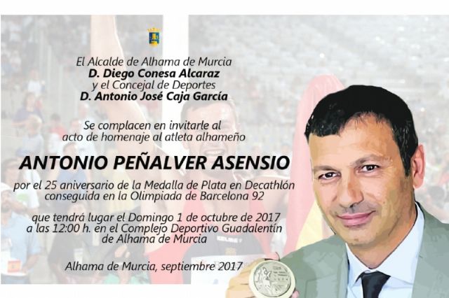 Acto conmemorativo a Antonio Peñalver por el 25º aniversario de su plata olmpica, Foto 2