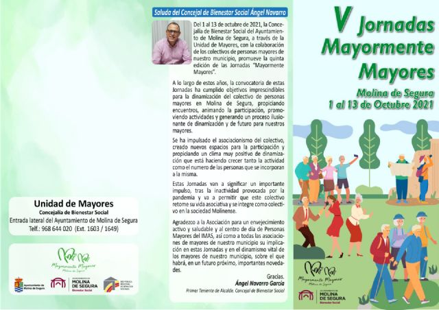 Molina de Segura recupera las Jornadas Mayormente Mayores, cuya quinta edición se desarrolla del 1 al 13 de octubre - 1, Foto 1