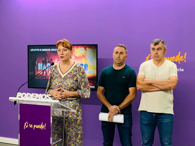 Podemos y los bomberos forestales exigen al Gobierno regional la continuidad del personal todo el año - 1, Foto 1