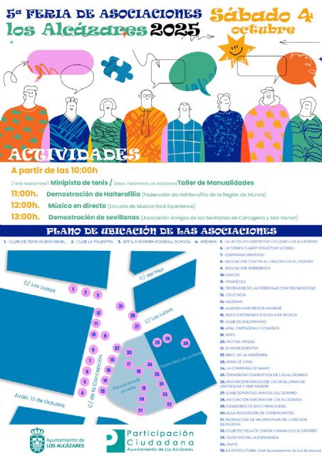 Más de 30 colectivos darán vida a la 5ª edición de la Feria de Asociaciones de Los Alcázares - 1, Foto 1