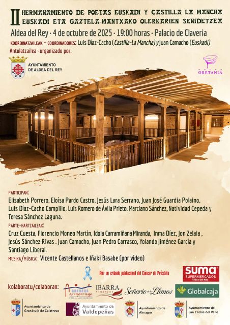 Aldea del Rey acoge con los brazos abiertos el II Hermanamiento Oretania de Poetas de Euskadi y Castilla-La Mancha - 3, Foto 3