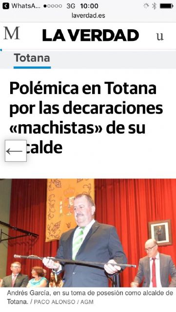 The PP regrets that the mayor does not retract unambiguously and apologize directly to the popular spokesperson for his lamentable and archaic comment macho, Foto 4