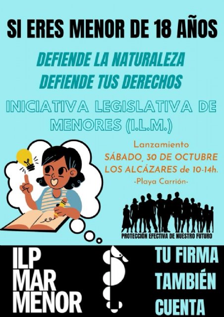 La infancia y la juventud al rescate del Mar Menor con sus firmas - 1, Foto 1