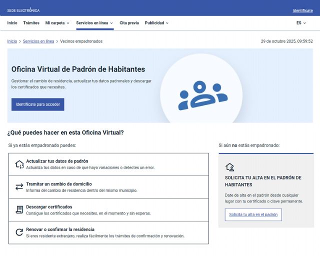 Las Torres de Cotillas pone en marcha su oficina virtual de padrón de habitantes - 1, Foto 1