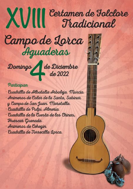 El XVIII Certamen de Folclore Tradicional 'Campos de Lorca' tendrá lugar el próximo domingo, 4 de diciembre, en Aguaderas - 2, Foto 2