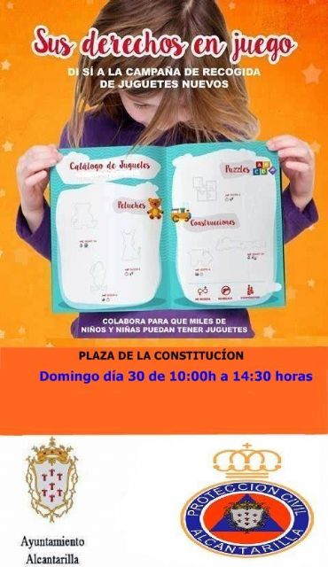 Protección Civil tendrá mañana domingo una recogida de juguetes en la plaza de la Constitución, con el lema Sus Derechos en Juego - 1, Foto 1