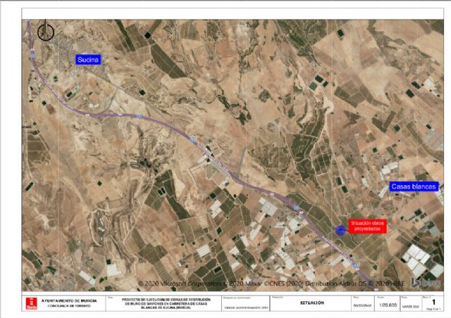 Aprobado el proyecto y pliego para la contratación de las obras del muro de gaviones en Sucina - 1, Foto 1