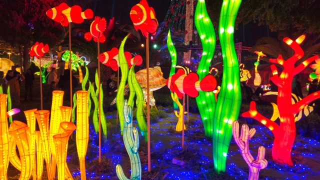 Miles de personas visitan 'Lucidum' convirtiendo este jardín bioluminescente en uno de los éxitos de la Navidad en Murcia - 2, Foto 2
