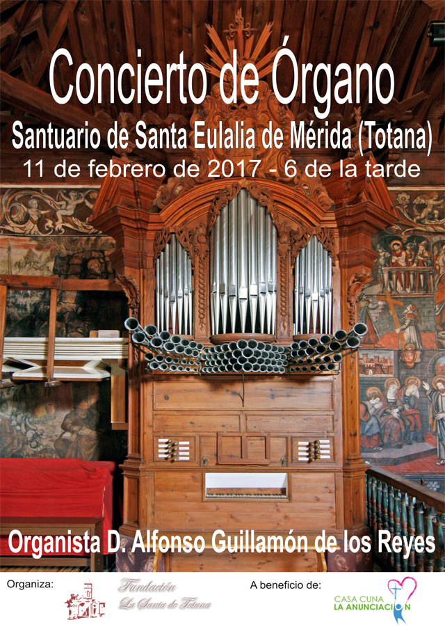 La Fundación La Santa organiza un recital de órgano en el Santuario de Santa Eulalia el próximo sábado 11 de febrero