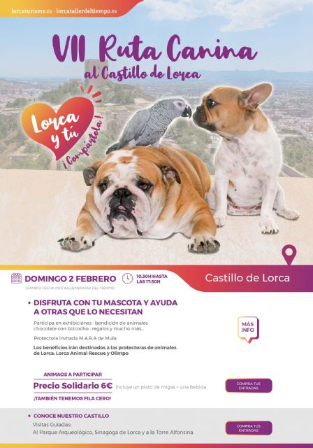 La VII Ruta Canina solidaria hasta el castillo de Lorca con motivo de la festividad de San Antón será este domingo, 2 de febrero - 1, Foto 1