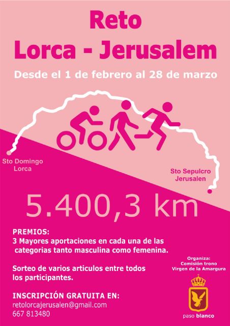 Reto Lorca-Jerusalén, iniciativa deportiva del Paso Blanco - 1, Foto 1
