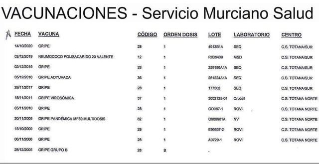    [El alcalde comunica que ni l ni nadie del Gobierno municipal se ha vacunado contra el COVID-19, y hace pblica su cartilla de vacunaciones, Foto 2