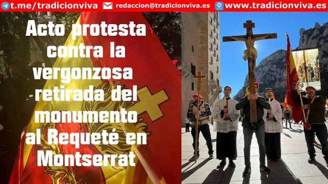 Cientos de carlistas se reúnen en Montserrat contra la retirada del monumento al Requeté - 1, Foto 1