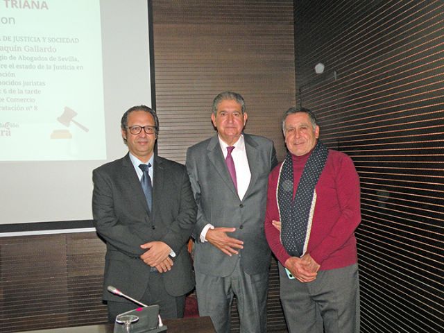 Sociedad. Sevilla . El título de la charla, El Estado de la Justicia en España, sirvió como marco para abordar cuestiones fundamentales que afectan al sistema judicial español, en el ateneo de Triana - 3, Foto 3