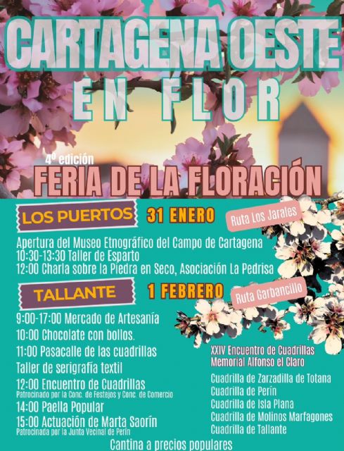 Rutas etnográficas, artesanía y ‘cuadrilleo’ protagonizarán este fin de semana la IV Feria ‘Cartagena Oeste en Flor’ - 5, Foto 5