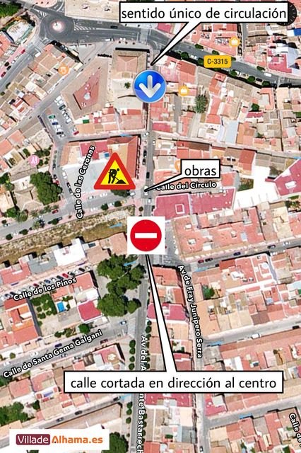 Corte de trfico, obras en la Avda. Almirante Bastarreche, Foto 1