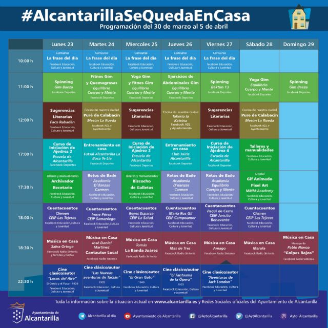 El Ayuntamiento intensifica las actividades de ocio online con 48 nuevas iniciativas a través de sus redes sociales - 1, Foto 1