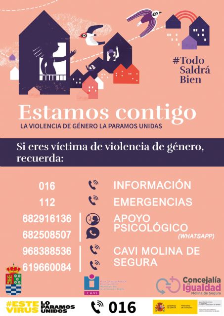 La Concejalía de Igualdad y Violencia de Género de Molina de Segura se adhiere a la campaña nacional ESTAMOS CONTIGO, la Violencia de Género la paramos unidas - 1, Foto 1