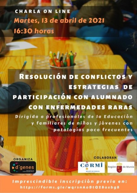 DGenes ofrecer una charla online sobre el alumnado con enfermedades raras, Foto 1