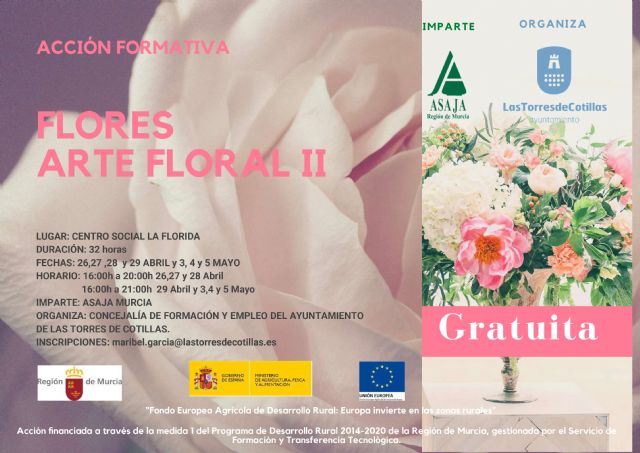 Nuevo curso gratuito sobre arte floral en Las Torres de Cotillas - 1, Foto 1