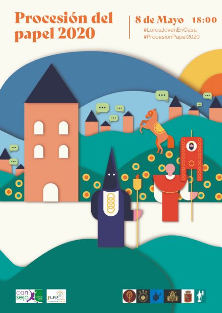 El Ayuntamiento de Lorca, el Consejo de la Juventud y las asociaciones juveniles de las cofradías animan a participar, este año desde casa, en la Procesión del Papel 2020 - 1, Foto 1