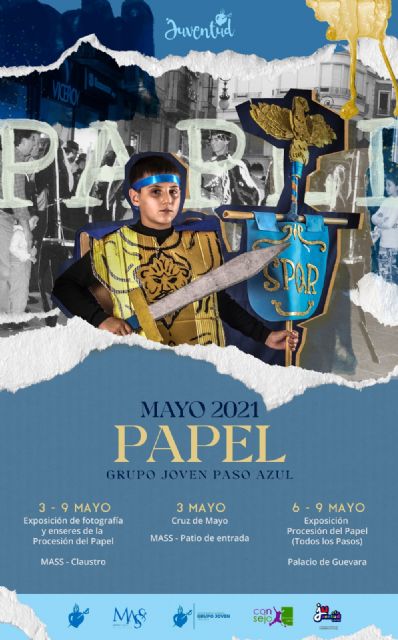 El Paso Azul conmemora la Fiesta de las Cruces con la realización de una gran cruz de papel y una exposición sobre la Procesión de Papel, todo ello realizado por niños y niñas de la Hermandad - 1, Foto 1