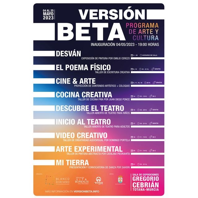 Versión Beta: Programa de arte y cultura en Totana