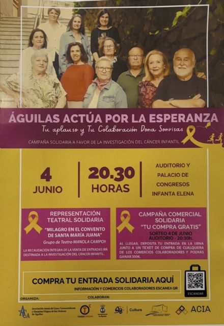 Águilas acoge una representación teatral solidaria a beneficio de la investigación del cáncer infantil - 2, Foto 2