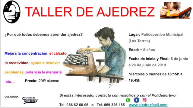 El polideportivo municipal acogerá un taller de ajedrez en junio - 1, Foto 1