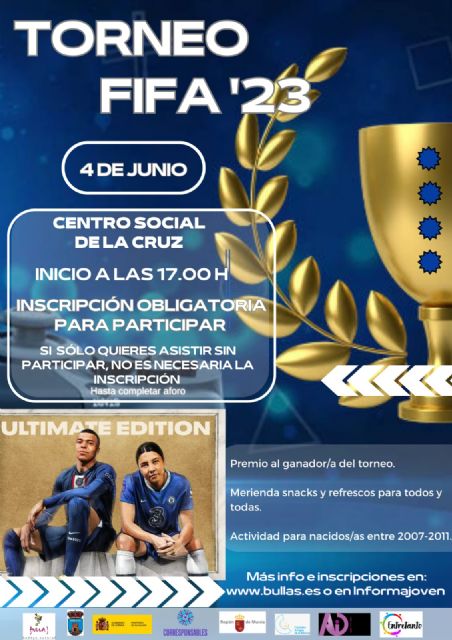 La actividad de Ocio Joven de este domingo será Torneo FIFA '23 - 1, Foto 1