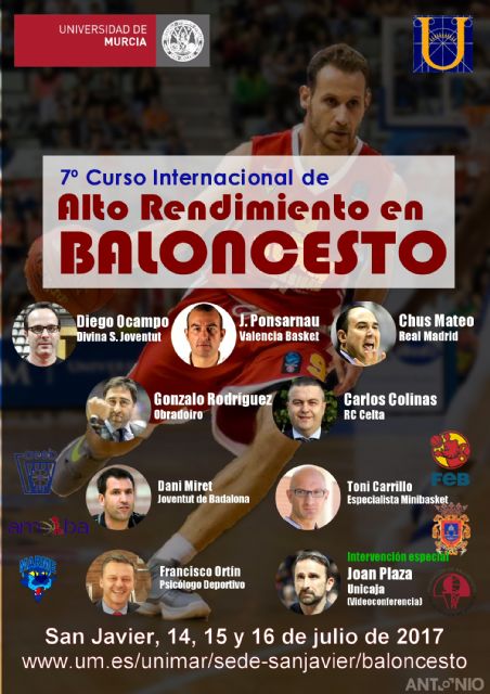 San Javier acoge la 7ª edición del Curso Internacional de Alto Rendimiento en Baloncesto - 1, Foto 1