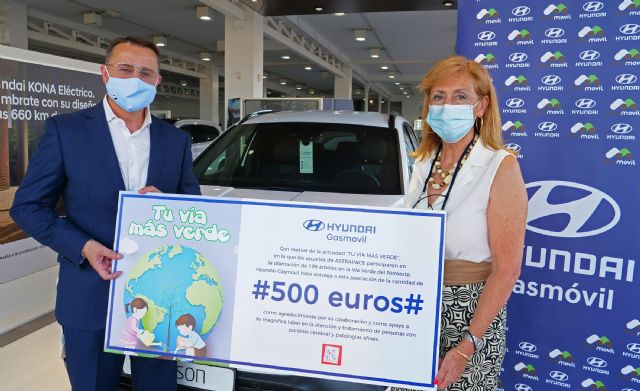 Hyundai Gasmovil dona 500 euros a Astrapace por su colaboración en la jornada solidaria Tu vía más verde - 2, Foto 2