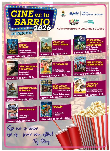 El próximo 3 de julio arranca una nueva edición de Cine en tu barrio - 2, Foto 2