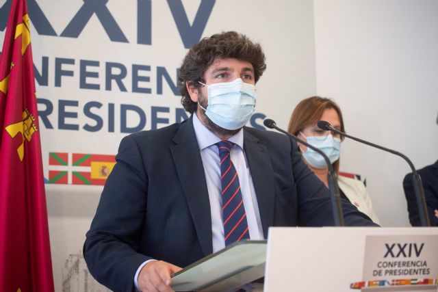 López Miras afirma que salimos igual de preocupados y sin respuestas sobre vacunas, fondos europeos, agua e infrafinanciación - 2, Foto 2