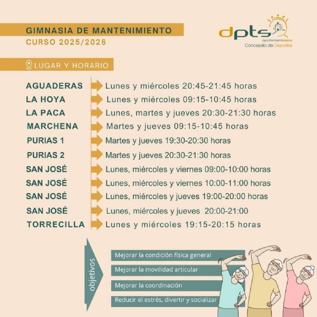 La concejalía de Deportes abre el plazo para participar en el programa 'Gimnasia de mantenimiento' del curso 2025/2026 - 2, Foto 2