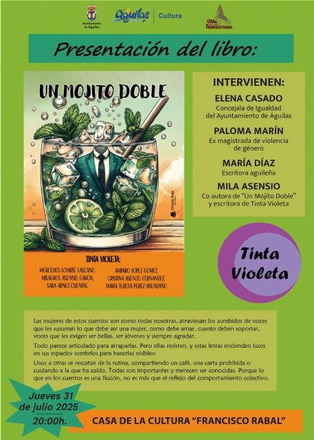 La Casa de la Cultura acoge mañana la presentación de Un mojito doble - 1, Foto 1