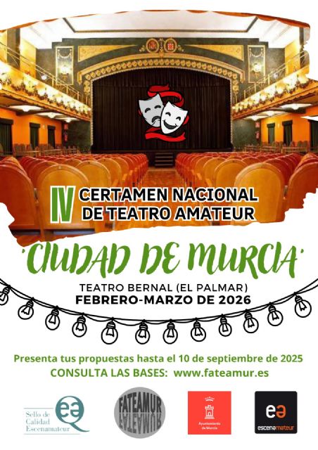 Murcia consolida su compromiso con el teatro amateur a través de la 4° edición del Certamen Nacional ´Ciudad de Murcia´ - 1, Foto 1