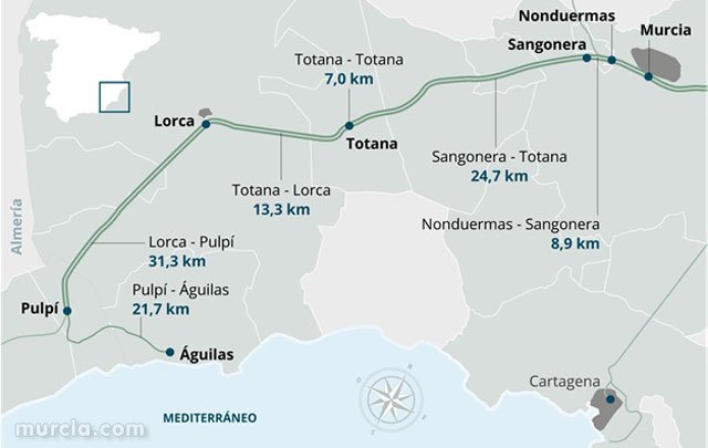 La presidenta de Adif AV presenta las actuaciones para avanzar en la primera conexión directa entre Murcia y Almería, Foto 1