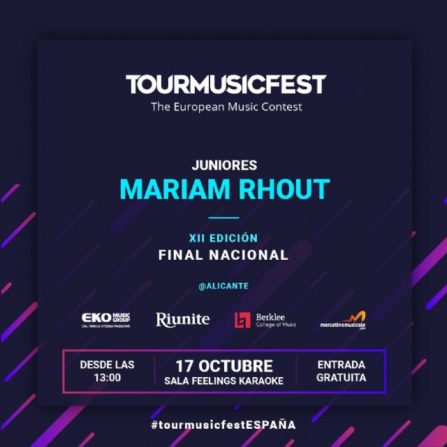 Mariam Rhout - Juniores emergente de Alguazas - ha sido admitida en la final española del Tour Music Fest The European Music Contest - 3, Foto 3