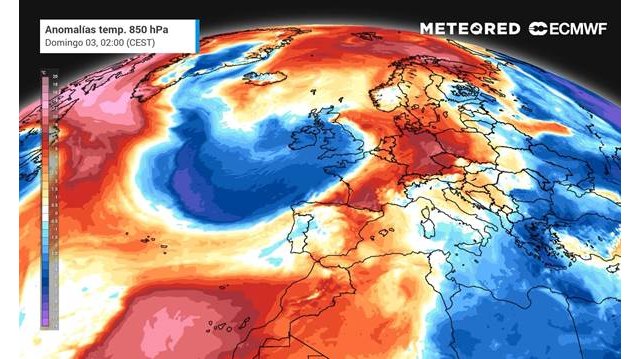 En la madrugada del domingo una masa de aire polar marítimo estará lista para entrar a la Península Ibérica por el noroeste., Foto 1