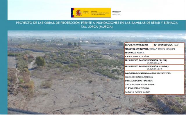 La CHS finaliza la redacción de cuatro anteproyectos para la protección frente a inundaciones en Lorca - 1, Foto 1