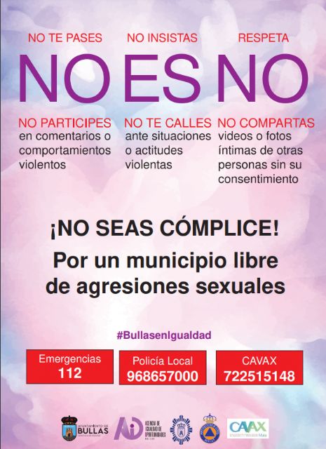 Campaña contra la violencia y el acoso especial por las Fiestas de Bullas - 1, Foto 1