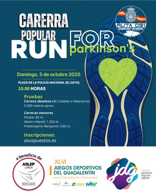 El deporte lorquino se une de nuevo contra el Parkinson en la carrera popular de los Juegos Deportivos del Guadalentín - 3, Foto 3