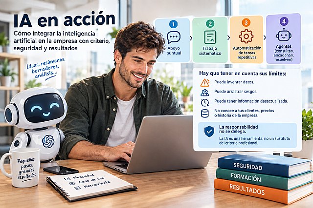AJE Regi�n de Murcia y Selspy publican una gu�a para que las pymes pasen de 'probar' la inteligencia artificial a usarla con m�todo