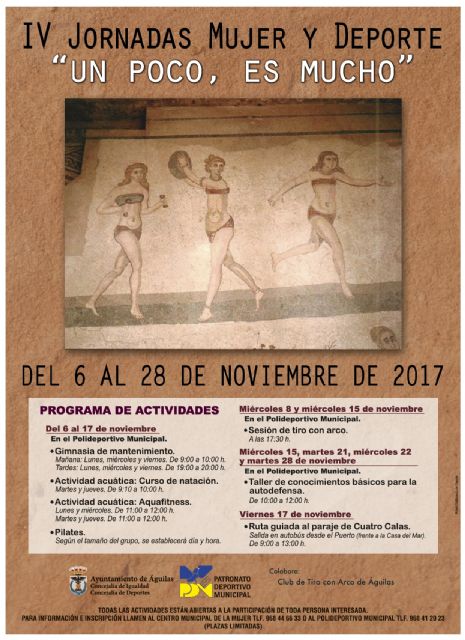 El próximo lunes comienzan las IV Jornadas Mujer y Deporte - 1, Foto 1